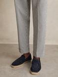 Reiss Cannes Suede Penny Strap Espadrilles