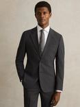 Reiss Promise Tailored Fit Wool Blend Suit Jacket, Mid Grey