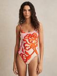 Reiss Lexi Non Wired Mixed Blend Non Padded Swimsuit