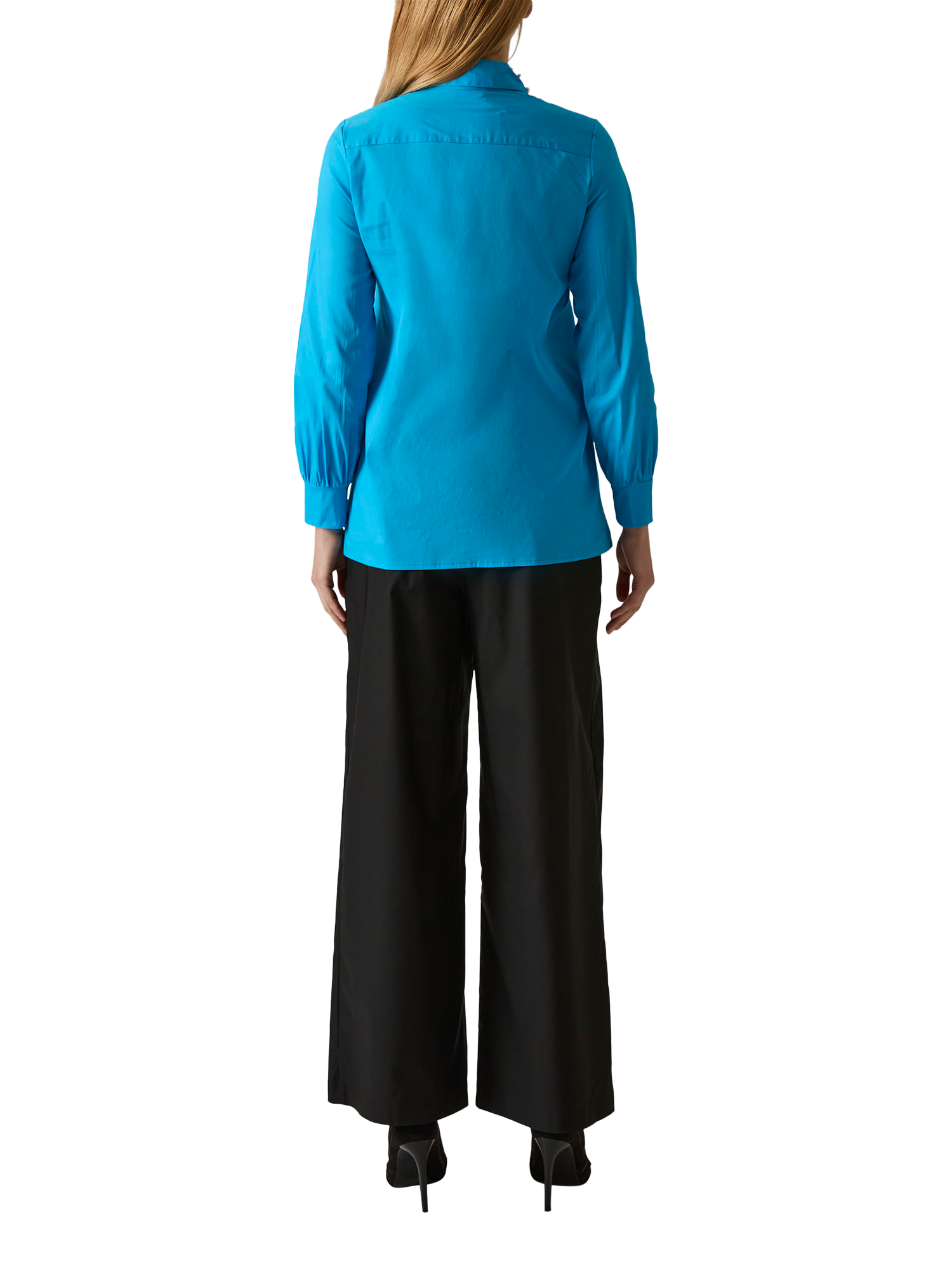 Product image 2 of 7, which shows James Lakeland Pearl Collar Long Sleeve Shirt, Turqouise, 8