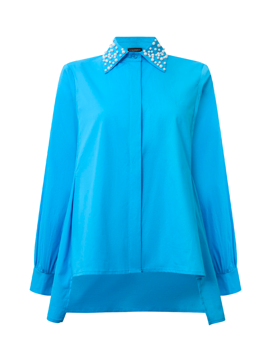 Product image 7 of 7, which shows James Lakeland Pearl Collar Long Sleeve Shirt, Turqouise, 8