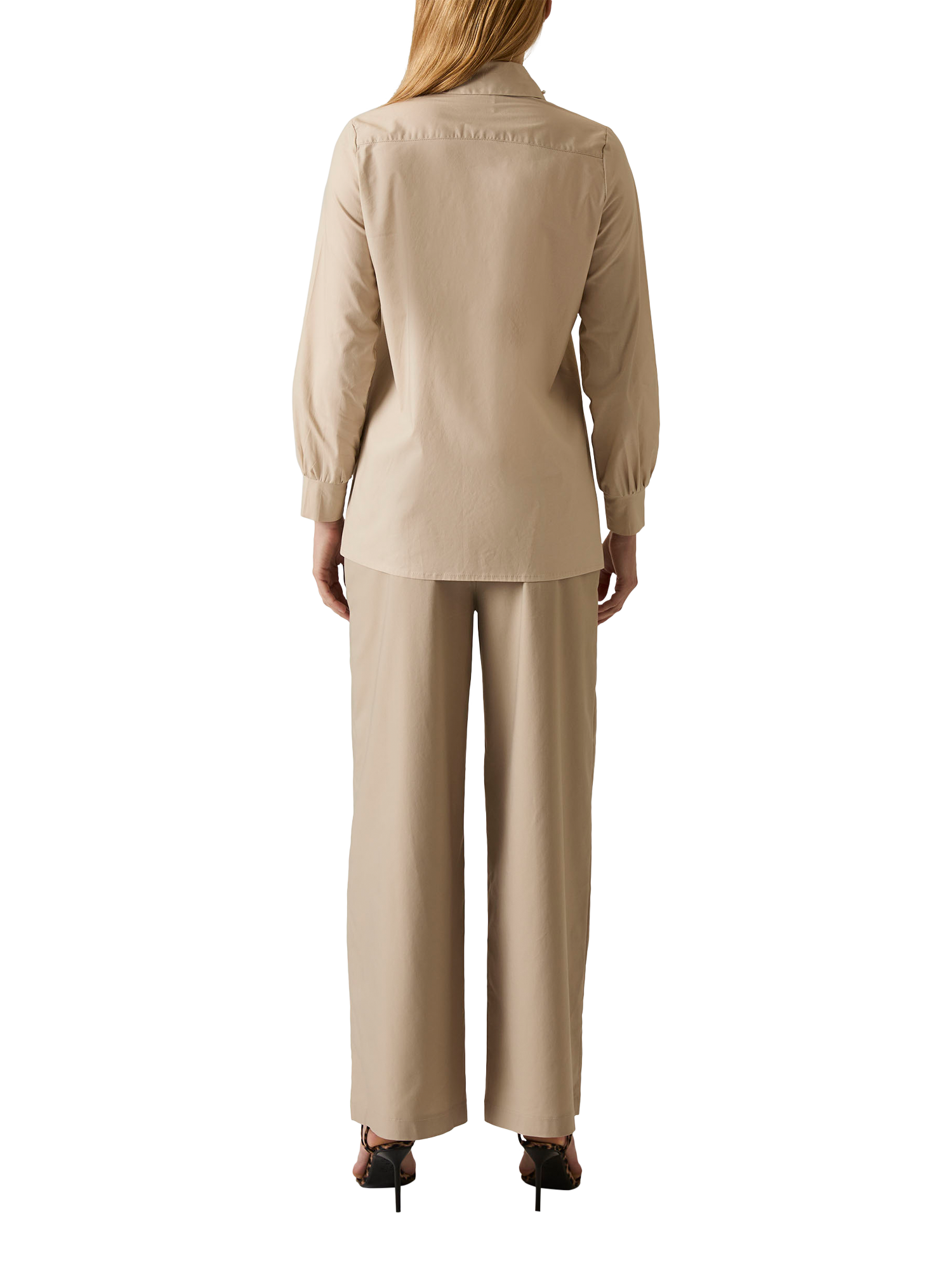 Product image 2 of 7, which shows James Lakeland Pearl Collar Long Sleeve Shirt, Beige, 8