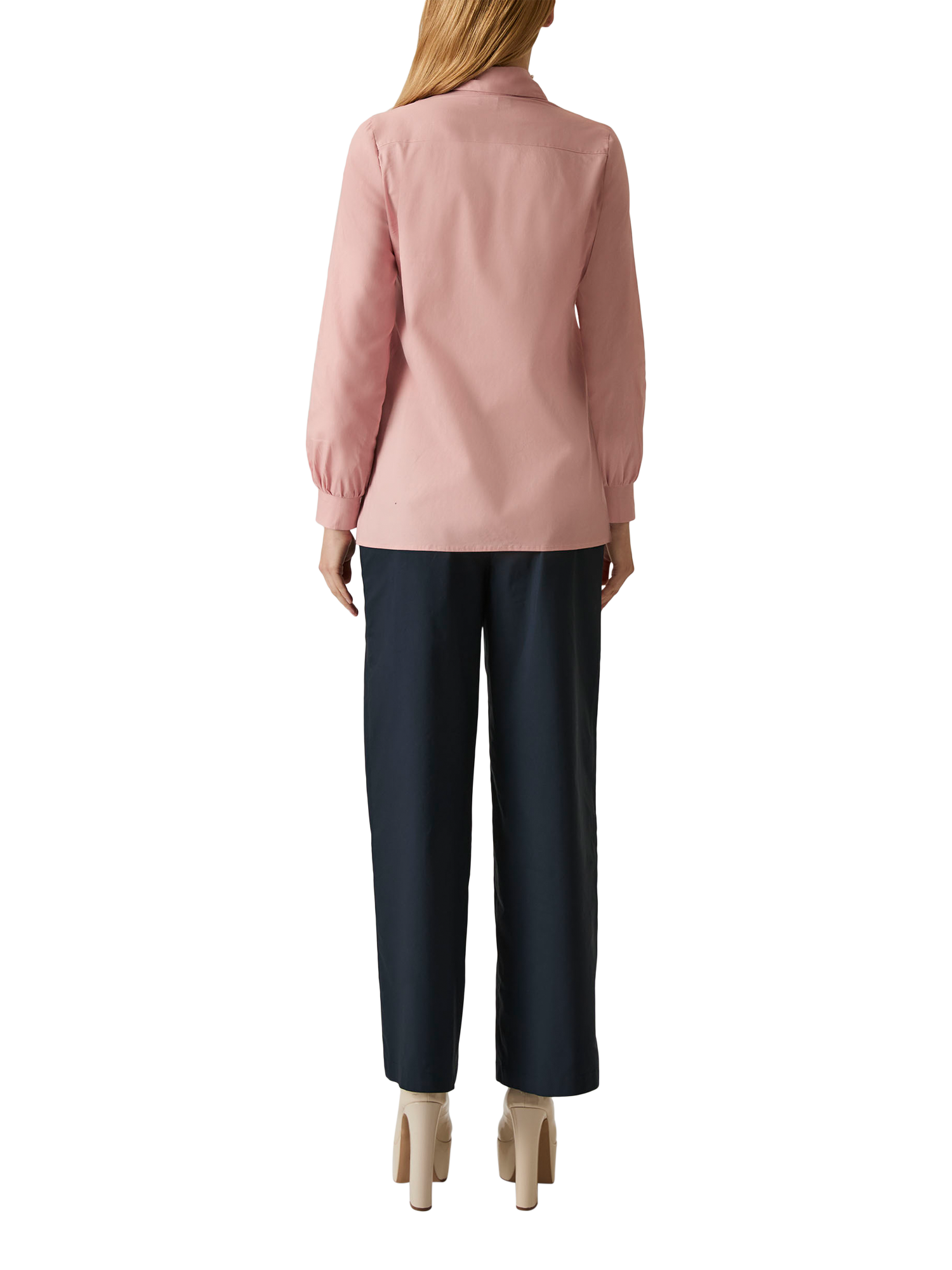 Product image 2 of 7, which shows James Lakeland Pearl Collar Long Sleeve Shirt, Pale Pink, 8