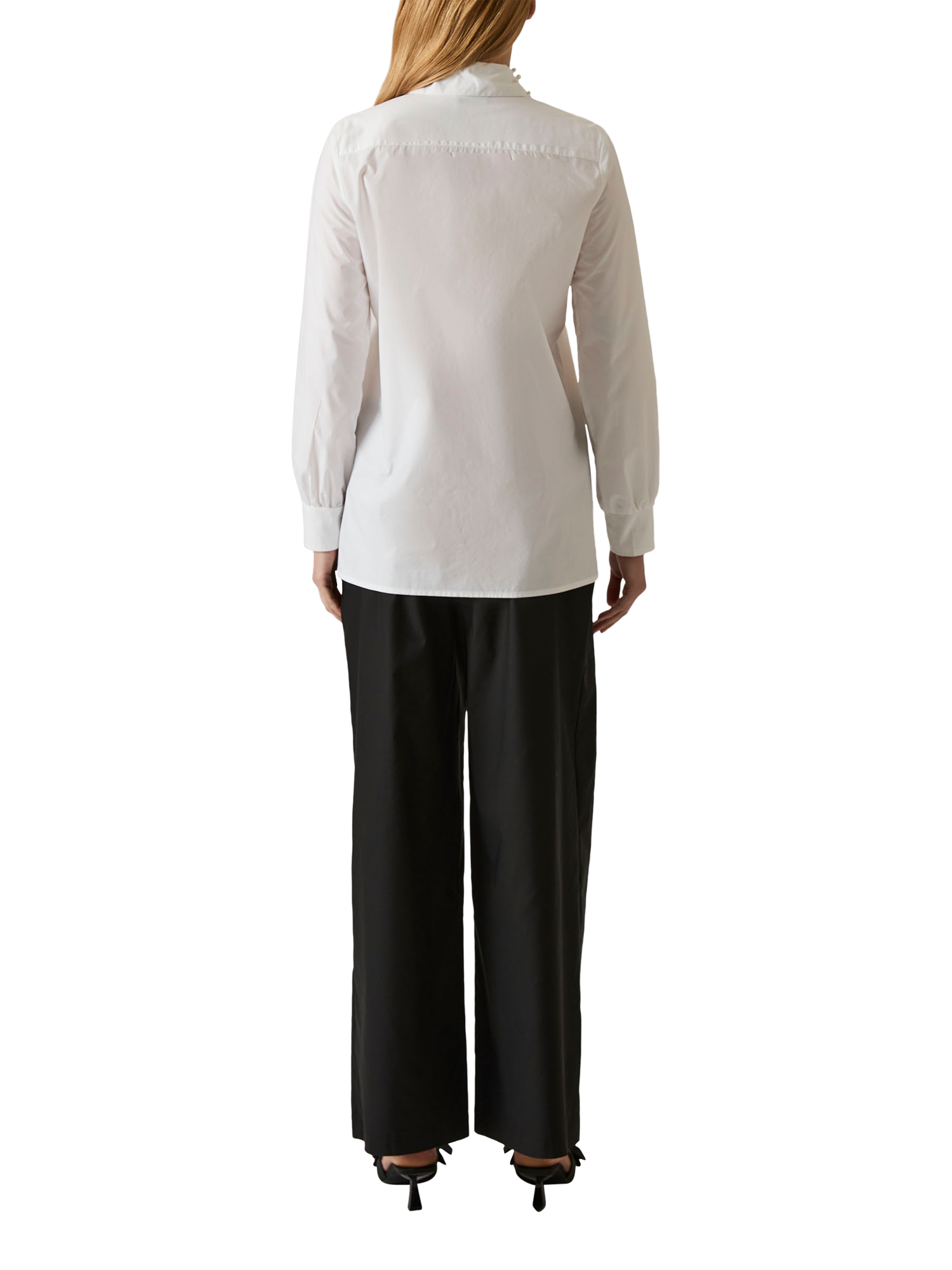 Product image 2 of 7, which shows James Lakeland Pearl Collar Long Sleeve Shirt, White, 8