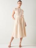 L.K.Bennett Fran Utility Linen Blend Shirt Dress, Pale Beige