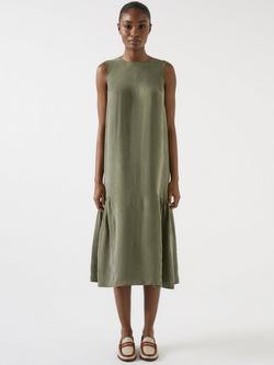 L.K.Bennett Alma Drape Midi Dress, Sage, Sage