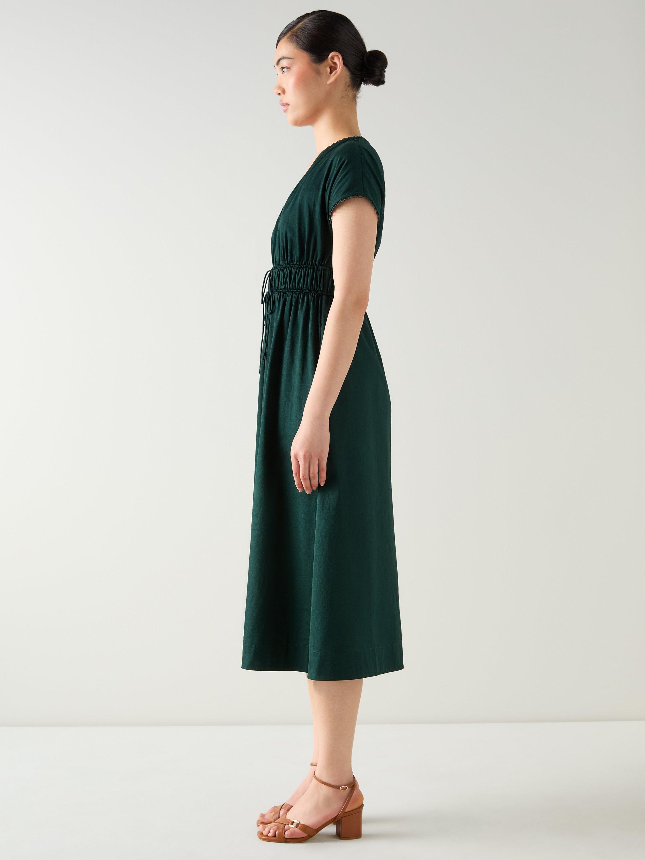Product image 2 of 4, which shows L.K.Bennett Emi Dress, Dark Green, 6