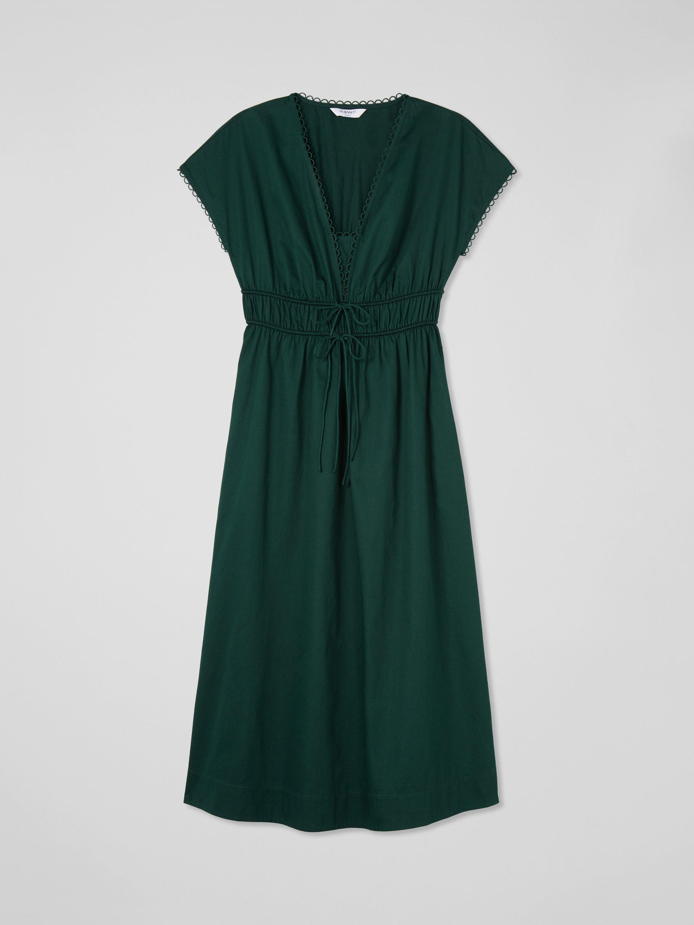 Product image 4 of 4, which shows L.K.Bennett Emi Dress, Dark Green, 6