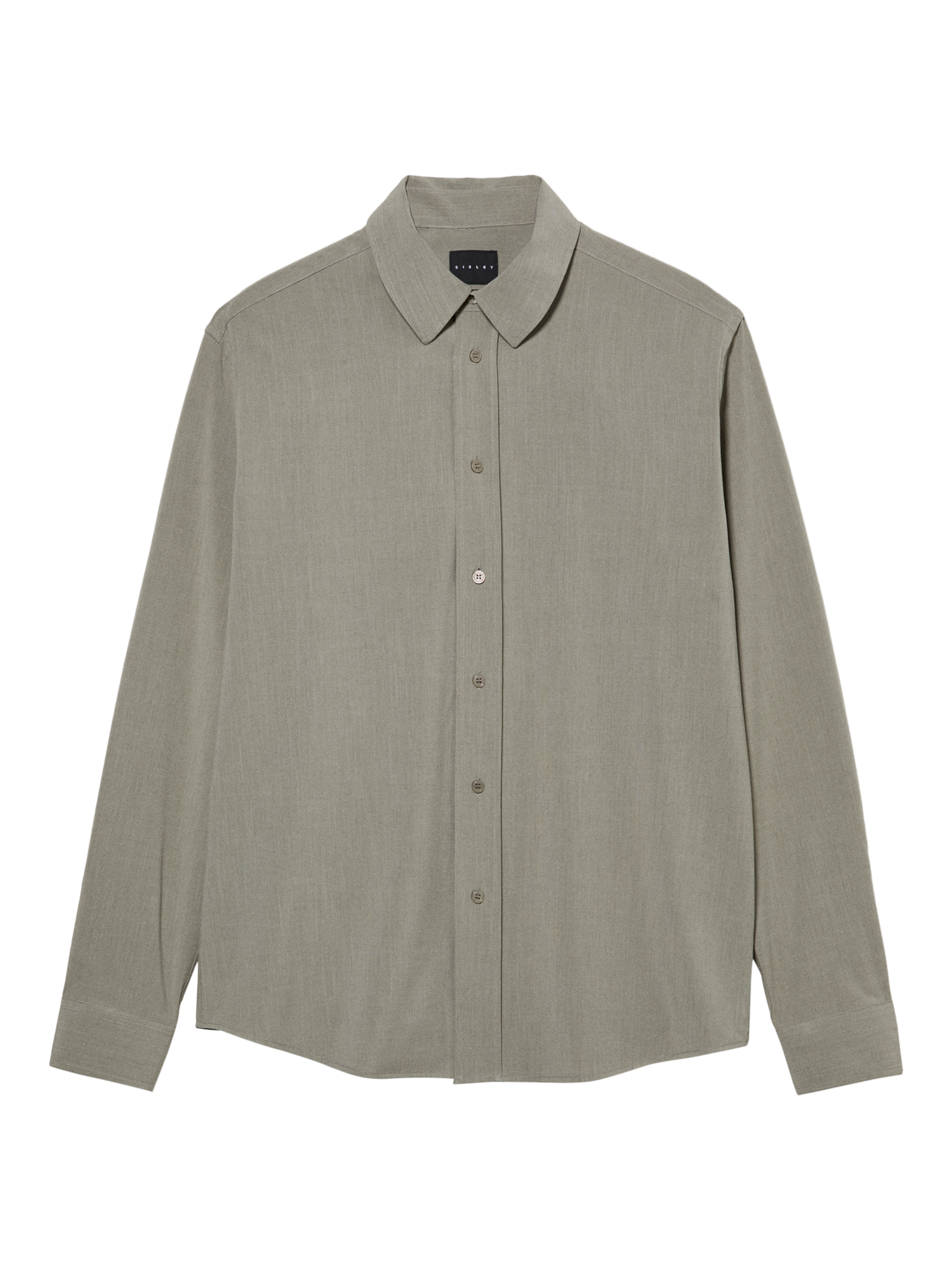 Product image 1 of 1, which shows SISLEY Polyester Blend Regular Fit Shirt, Mid Green, M