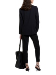 SISLEY Pleat Stretch Tailored Trousers, Black