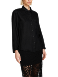 SISLEY Garment Washed Pure Linen Shirt, Black