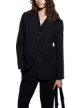 SISLEY Regular Fit Single Breasted Blazer, Black