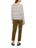 SISLEY High Waist Pure Linen Trousers, Green