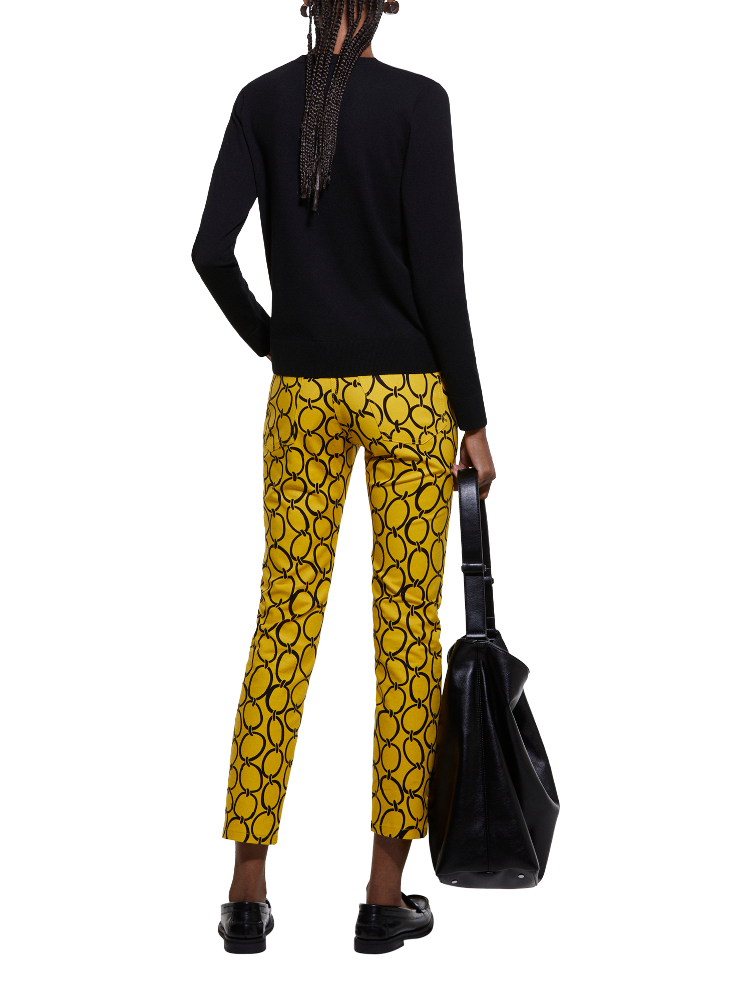 Product image 2 of 5, which shows SISLEY Rib Crew Neck Jumper, Black, XS