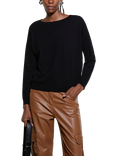 SISLEY Boat Neck Jumper, Black
