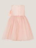 Monsoon Baby Waterfall Bow Sleeveless Dress, Pink