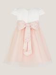 Monsoon Baby Satin Tulle Occasion Dress, Pink