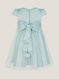 Monsoon Baby Satin Tulle Occasion Dress, Sage