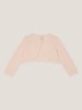 Mondoon Baby Maeve Scallop Trim Cardigan, Pale Pink