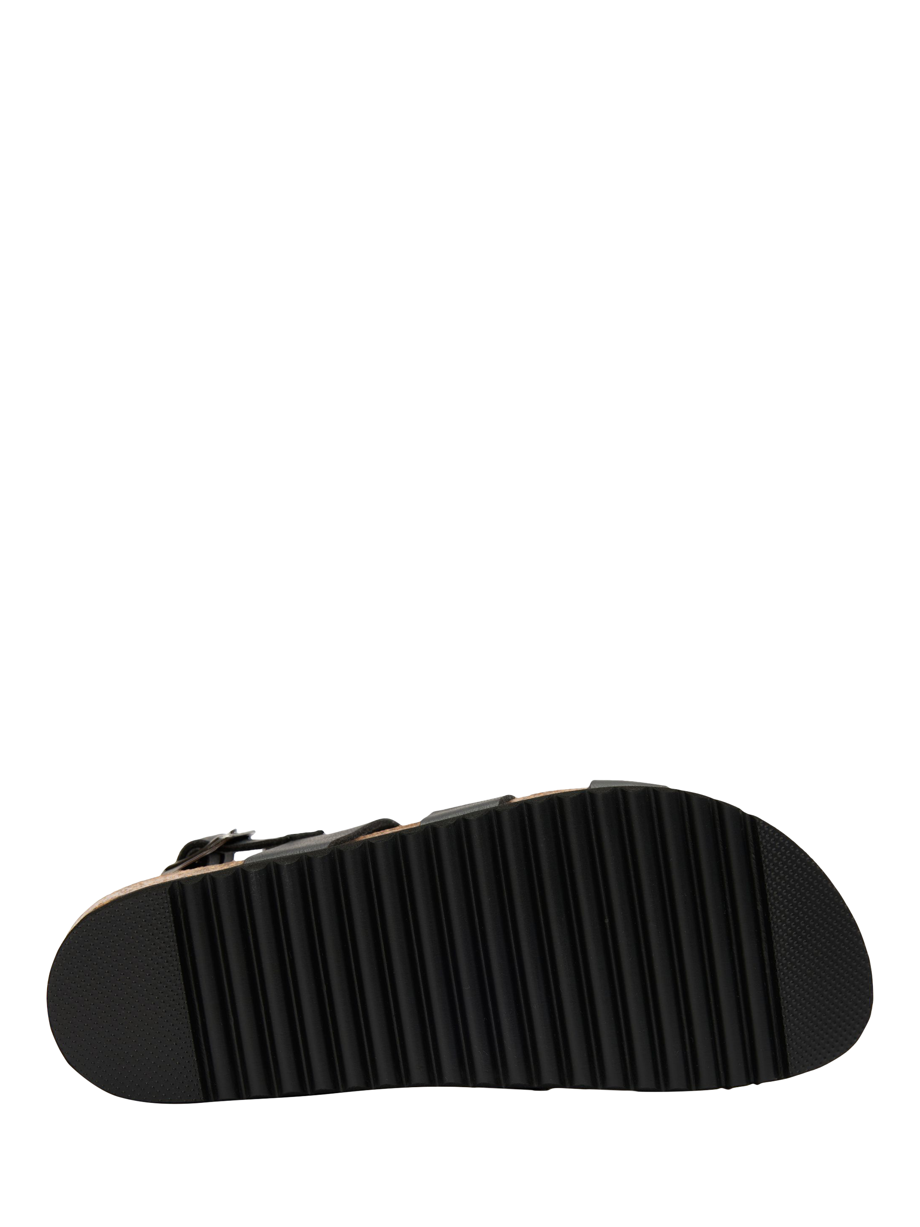 Product image 2 of 4, which shows V.GAN Vegan Fig Ankle Strap Sandals, Black, 3