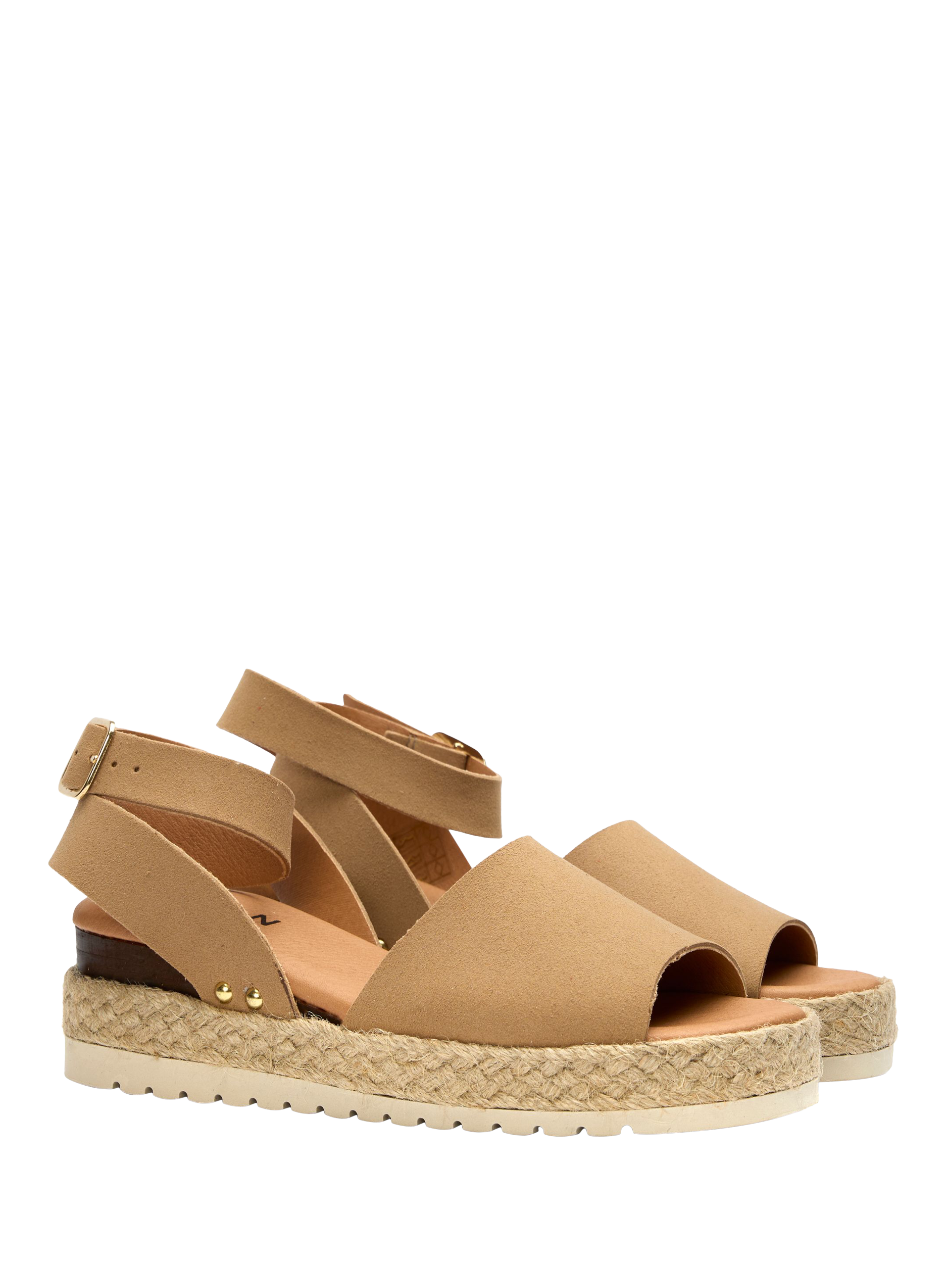 Product image 2 of 3, which shows V.GAN Vegan Dragon Espadrille Sandals, Taupe, 3