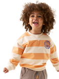 Angel & Rocket Baby Mini Stripe Sweatshirt, Orange