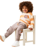 Angel & Rocket Baby Mini Stripe Sweatshirt, Orange