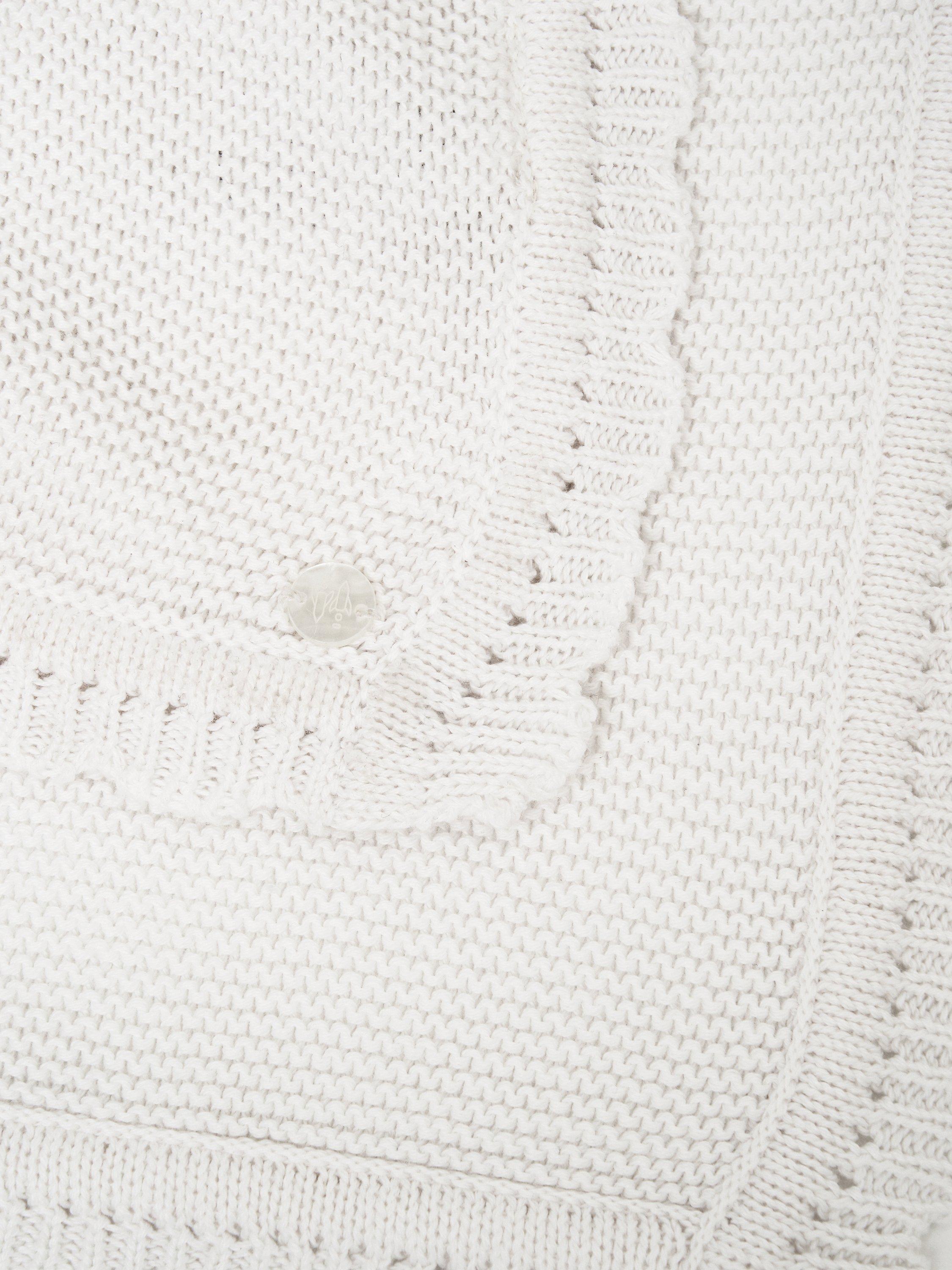 Product image 3 of 3, which shows Angel & Rocket Baby Knitted Blanket, Beige