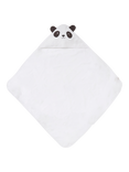 Angel & Rocket Baby Panda Hooded Towel, White