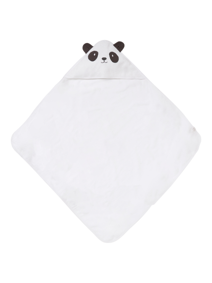Angel & Rocket Baby Panda Hooded Towel, White, White