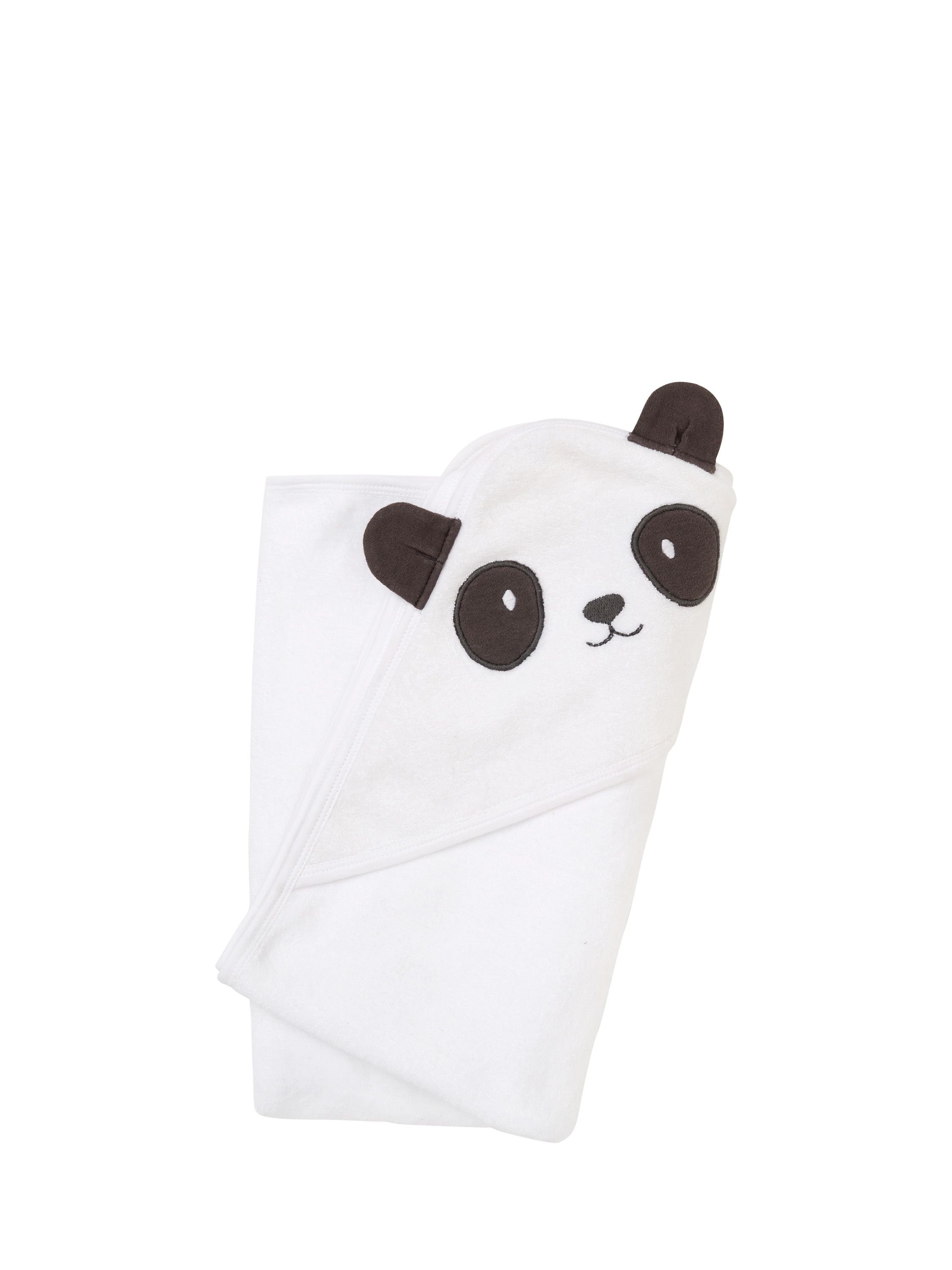 Product image 2 of 4, which shows Angel & Rocket Baby Panda Hooded Towel, White, One Size