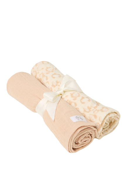 Angel & Rocket Baby Printed Muslin Set, Pink, Pink
