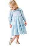 Angel & Rocket Kids' Bow Collar Cord Dress, Blue