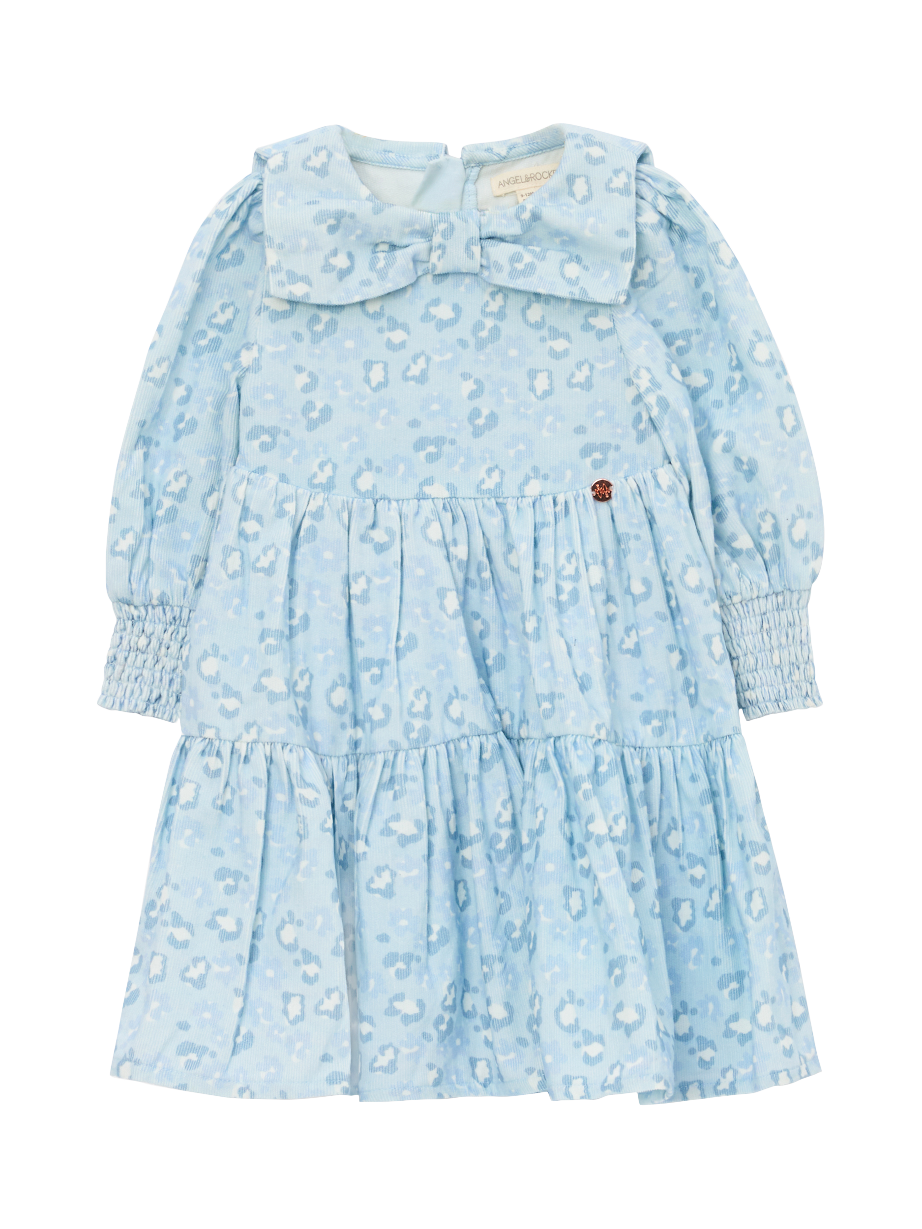 Product image 6 of 8, which shows Angel & Rocket Kids' Bow Collar Cord Dress, Blue, 3-6 months