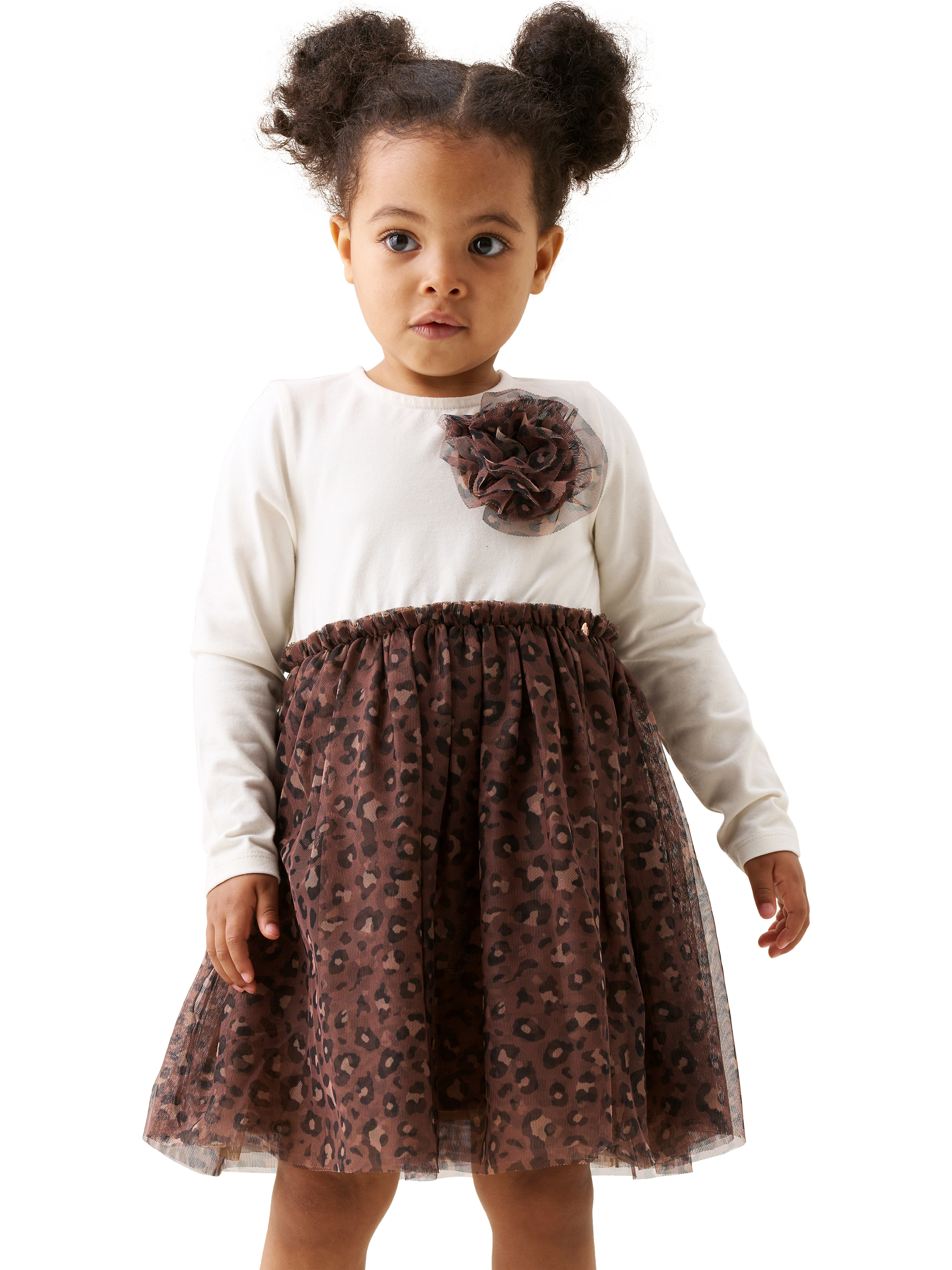 Product image 1 of 7, which shows Angel & Rocket Baby Corsage Tutu Dress, Multi, 3-6 months