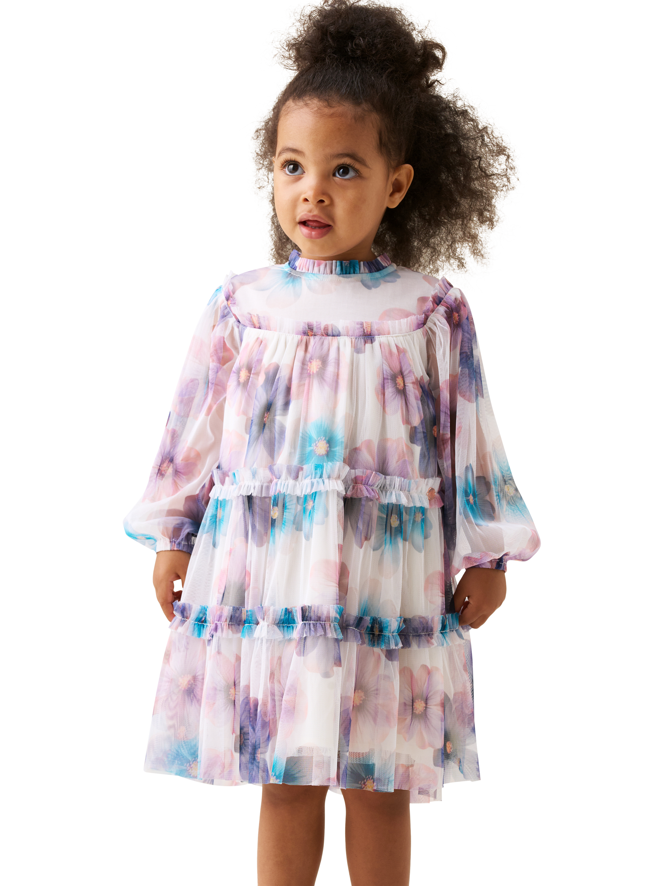 Product image 1 of 5, which shows Angel & Rocket Baby Mesh Dress, Multi, 3-6 months