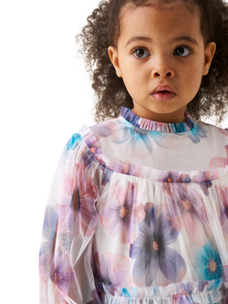 Angel & Rocket Baby Mesh Dress, Multi - view 2, Burgundy