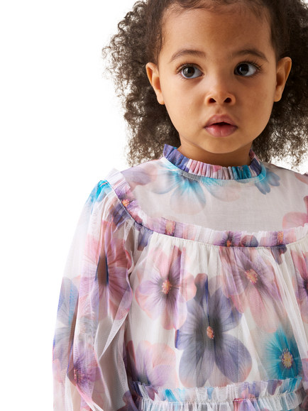 Angel & Rocket Baby Mesh Dress, Multi - view 2, Burgundy