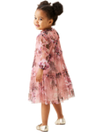 Angel & Rocket Kids' Mesh Long Sleeved Mesh Dress, Pink/Multi