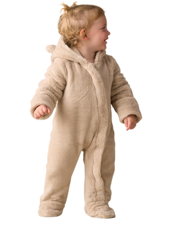 Angel & Rocket Baby Faux Fur Pramsuit, Taupe, Taupe