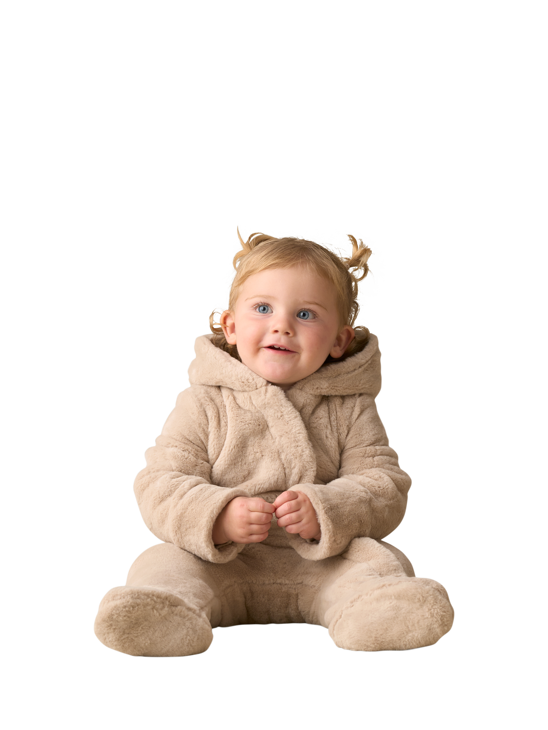 Pangasa Powder Pink Fur Footless Pramsuit