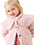 Angel & Rocket Baby Faux Fur Cape Collar Coat, Pink