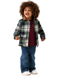 Angel & Rocket Baby Plaid Padded Shacket, Green
