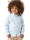 Angel & Rocket Baby Baseball Stripe Shirt, Blue