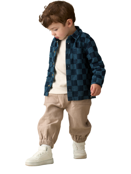 Angel & Rocket Kids' Juan Mini Balloon Fit Cord Trousers, Stone, Stone