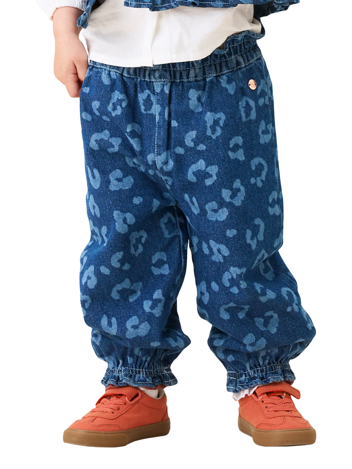 Product image 3 of 6, which shows Angel & Rocket Baby Leo Denim Trousers, Blue, 3-6 months