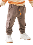 Angel & Rocket Baby Mini Cargo Joggers, Taupe