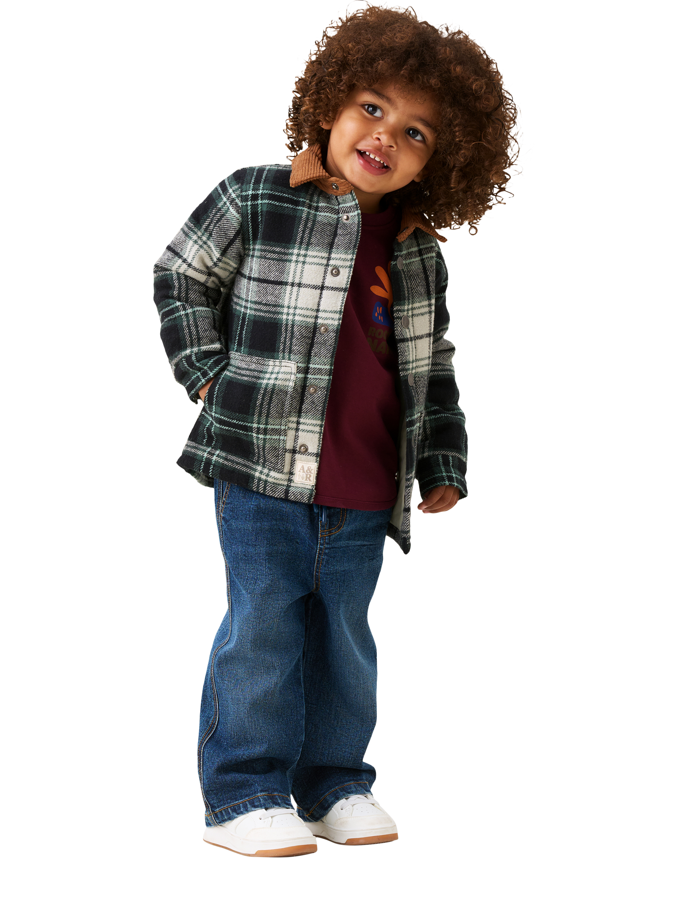 Product image 2 of 4, which shows Angel & Rocket Baby Mini Jogger Jeans, Blue, 3-6 months