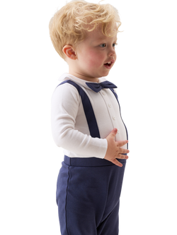 Angel & Rocket Baby's Bow Tie Onesie, Navy, Navy