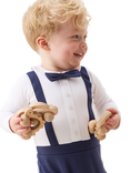 Angel & Rocket Baby's Bow Tie Onesie, Navy